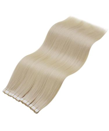Laavoo Invisible Tape Extensions - Light Blonde Remy Human Hair Seamless 50g (20pcs) #613 - 45cm Real Hair Extensions - Buy Online on GoSupps.com