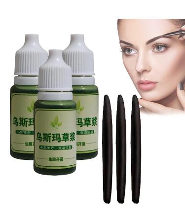 EXQST Usma Herb Extract Essence 10ML Usma Herb Hair Care Liquid Eyelashes Growth Nourishing Liquid Magic Small Stick Black