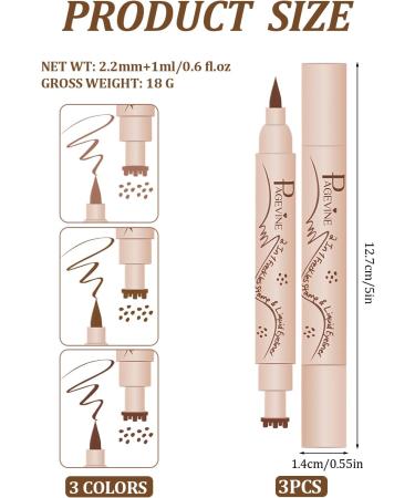 Rbleote 3 Freckle Pens 2in1 Freckle Pen Eyeliner Natural and Realistic Freckles Waterproof Freckle Remover Suitable for Daily Makeup and Festivals - Buy Online on GoSupps.com