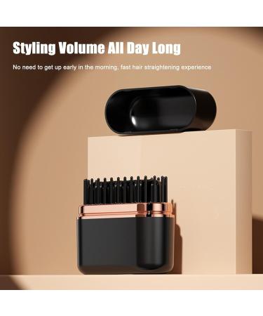 Hair Straightener Brush - Compact Ionic Styling Comb with 3 Temp Settings for Women | Portable Hair Straightener for Home & Travel - Buy Online on GoSupps.com