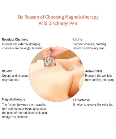 Buy Hohxfyp Acupuncture Pen - Stainless Steel 5 Fork Magnetotherapy Tool for Deep Tissue Massage (6.3 inch Silver) | Manual Acupressure for Face & Body - Buy Online on GoSupps.com