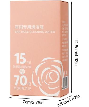 Ear Piercing Cleaning Kit 70 Pieces Ear Wax Removal Solution 15ml for Men Women Travel Home - Buy Online on GoSupps.com