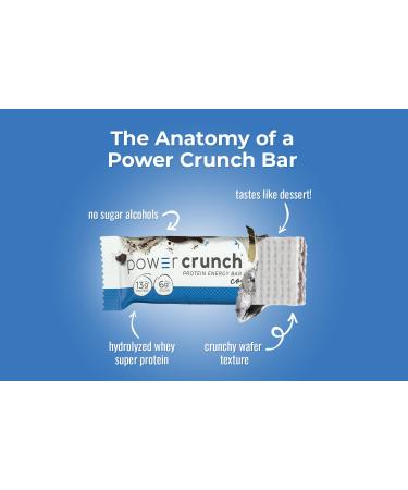 Power Crunch Cookies & Crأ¨me Whey Protein Bars - High Protein Snacks (12 Count, 1.4 oz Each) - Buy Online on GoSupps.com