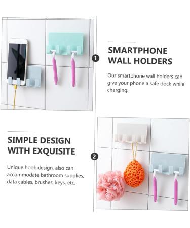 UKCOCO 8-Set Wall Bracket for Mobile Phones - No Punching Cell Phone Charging Hooks & Wall Charging Station - Buy Online on GoSupps.com