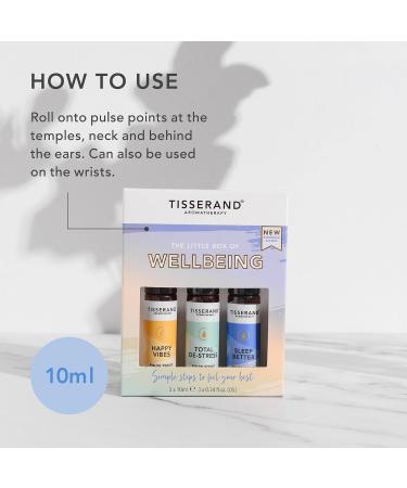 Tisserand Aromatherapy - The Little Box of Wellbeing - Happy Vibes Total De-Stress Sleep Better - 100% Natural Pure Essential Oils - 3x10ml 30 ml (Pack of 1) Wellbeing - Buy Online on GoSupps.com