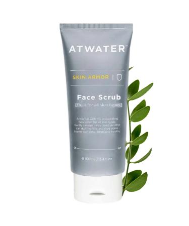 ATWATER Skin Armor Exfoliating Face Scrub Men s Facial Cleanser - Smoothes and Cleans Skin to remove Dead Skin - Travel Size Mens Face Exfoliator Leaving you Fresh and Vibrant - 3.4 oz
