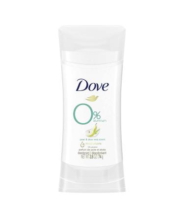 Dove 0% Aluminum Deodorant Stick Non irritating Deodorant for Underarm Care Pear & Aloe Vera Kindest Aluminum Free Deodorant 2.6 oz