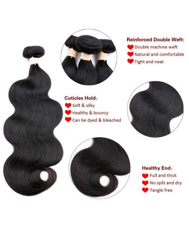 Beaudiva 9A Virgin Brazilian Hair Bundles - 100% Unprocessed Body Wave 3 Pack (16, 18, 20 Inch) - Buy Online on GoSupps.com