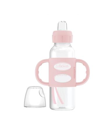 Dr. Brown s Milestones Narrow Sippy Bottle with 100% Silicone Handles Easy-Grip Bottle with Soft Sippy Spout 8oz/250mL BPA Free Light-Pink & Ecru 2 Pack 6m+ 2 Pack Light Pink & Ecru - Buy Online on GoSupps.com