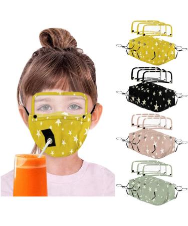Topereur 3-Piece Cotton Mouth Protection for Kids | Dustproof Fabric Masks & Removable Safety Glasses - Buy Online on GoSupps.com