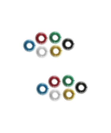 Beavorty 12 STK Massage rings for the finger vibrating ring children play set silent finger massage massage roller toy stress reduction fingers massage device mini tool primary school