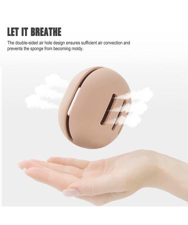 FERYES Makeup Sponge Holder - Shatterproof Silicone Case for Beauty Blender - Khaki - Buy Online on GoSupps.com