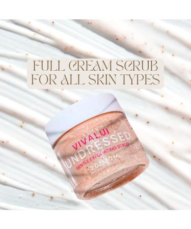 Vivalui Undressed Exfoliating Facial Scrub with Lactic Acid - Gentle Daily Exfoliator for Clear Smooth Skin | 2oz & 8oz - Buy Online on GoSupps.com