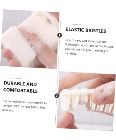 nail brush nail clean up brush nail cleaner brush Clean Brush Nail Cleaning Brush Fingernail Scrub Finger Brush Toe Brush Manicure tools white baby Polypropylene soft fur - Buy Online on GoSupps.com