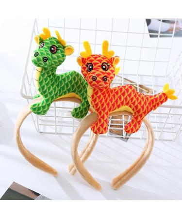 TQUXNGA Cartoon Stuffed Dragon Shape Hairband Photography Hair Holder New Year Party Headband for Girls Women Multiple Color Gold - Buy Online on GoSupps.com