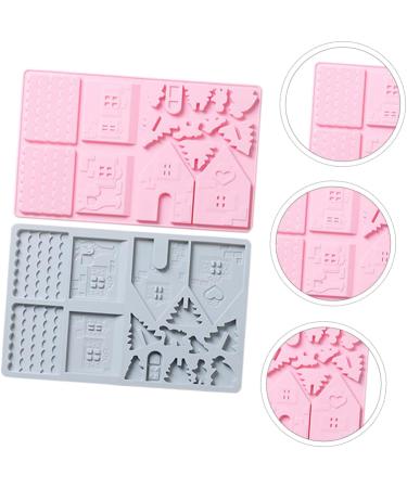 Cabilock 12 Pcs Cake Baking Tools Silicone Molds House Cookie Home Tools Christmas Cake Mold Manual Dessert - Buy Online on GoSupps.com