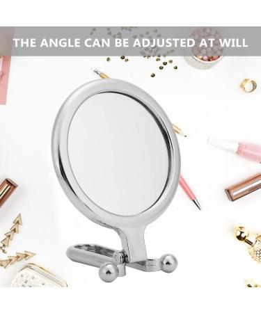 10x Magnifying Handheld Mirror - Double Sided Travel Mirror with Adjustable Handle | Portable Cosmetic Mirror (Silver) - Buy Online on GoSupps.com