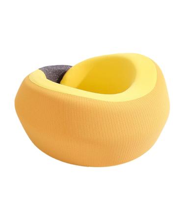 Fovolat Neck Brace - Neck Brace & Elastic Supports | Soft Foam Wraps Keep Vertebrae Stable Soft Neck Support Relieves Pressure in Spine Neck Support Brace for Travel Yellow - Buy Online on GoSupps.com