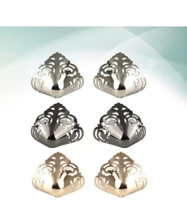 Happyyami Metal High Heel Tip Cap Covers - 3 Pairs | Pump Toe Protector Charms - 3.5x3.5cm (Style4) - Buy Online on GoSupps.com