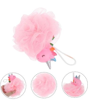 MERRYHAPY Unicorn Bath Ball Exfoliator Sponge - 2pcs Loofah for Infants | Bubble Bath & Body Scrubber for Baby Girls | Pink Bathing Essential - Buy Online on GoSupps.com