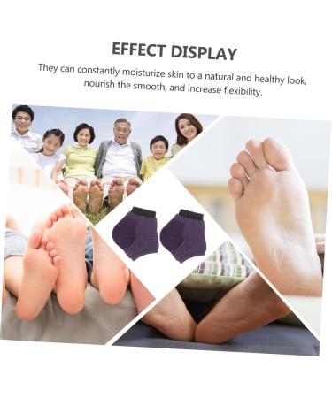 5 Pairs Moisturizing Socks Feet Moisturizer Socks Lotion Foot Spa Socks Tooth Gems Gel Sock Dry Feet Yoga Socks Ankle Socks Anti-Crack Socks Heel Silicone Breathable Socks Purple 19x13.5cm - Buy Online on GoSupps.com