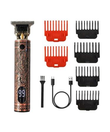 Razors Three-Speed Variable Gear T9 Hair Clipper Shaving Hair Trimming Hair Trimming Electric Shaver Boyfriend Gift Barber Clippers(Red Xiupi)