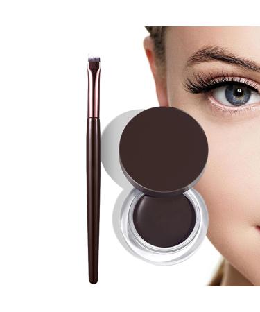 Eyeliner Pot | Smudge Proof Long Wearing Eye Liner | Eye Liners For Dry Sensitive Oily And Combination Skin Eye Makeup Brushes Included Hersil Natural Black