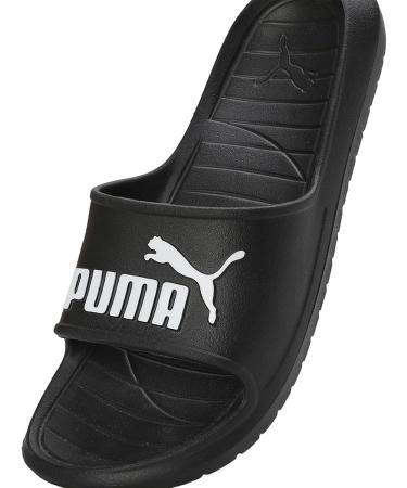 PUMA Unisex Divecat V2 Slide Sandals - 43 EU - Puma Black & White | Stylish Comfort for All Occasions - Buy Online on GoSupps.com