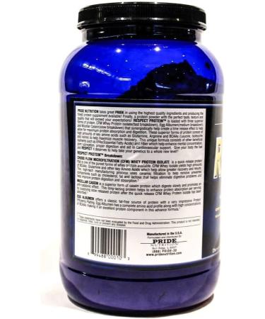 Pride Nutrition Respect Protein Vanilla Ice Cream Time Released Protein Shake Whey Protein Isolate Micellar Casein Flax Fiber Post Workout Meal Replacement Powder - Buy Online on GoSupps.com