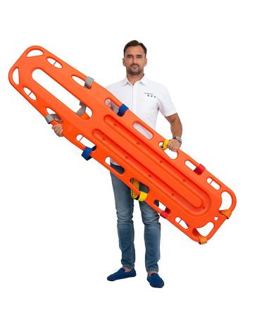 Portable Emergency Spine Board - Plastic First Aid Back Support with Head Bed & Spider Belts - International Shipping Available - Buy Online on GoSupps.com