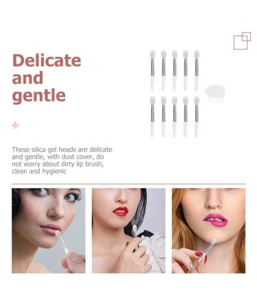 FRCOLOR Silicone Lip Brush Set - 4 Pcs Exfoliating Lip Scrub & Balm Applicator - White Lip Gloss Makeup Tools for Travel - Buy Online on GoSupps.com