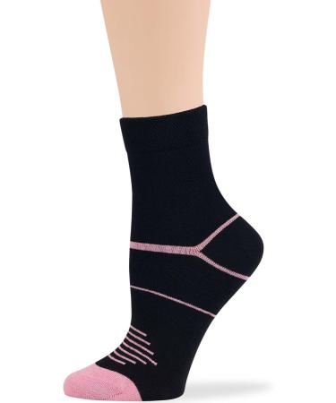 Women's Cotton Diabetic Quarter Novelty Socks - 4 Pack | Large Size 10-12 | Heart Stripe Flower Designs | Comfortable & Stylish Socks for Shoe Size 8-12 - Buy Online on GoSupps.com