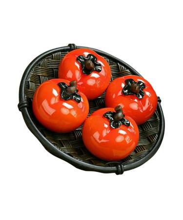 Cabilock 1 Set Tea Pet Persimmon Resin Persimmon Ornaments Resin Ornaments Toy Artificial Decorations