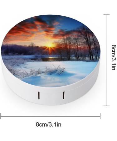 Winter Sunrise Sunset Landscape Contact Lens Case - Portable Travel Storage Box - Buy Online on GoSupps.com