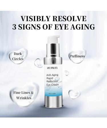 VICVINUEL Anti-Aging Under-Eye Cream - Dark Circle & Puffiness Reduction - Peptides & Vitamin E - 0.5 FL OZ - Buy Online on GoSupps.com