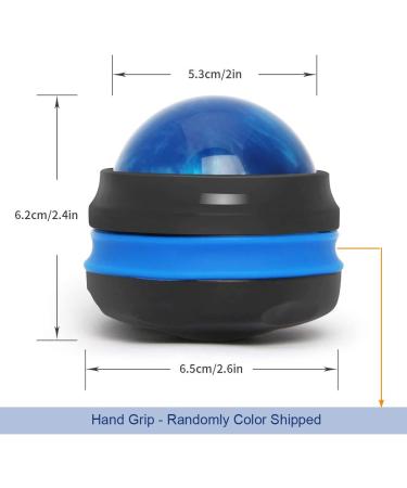 2-Pack Coolrunner Massage Ball Manual Roller Massager - Handheld Self Massage Therapy for Full Body Relief - Sore Muscles, Shoulders, Neck, Arms, Legs, Back, and Foot (Blue&Purple) - Buy Online on GoSupps.com