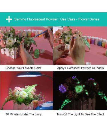 Pigment Powder Paint-Fluorescent Powder Luminous Powder Glow In The Dark Neon Colors Nail Decorations Nail Art Use Diy Blue Green 100g - Buy Online on GoSupps.com