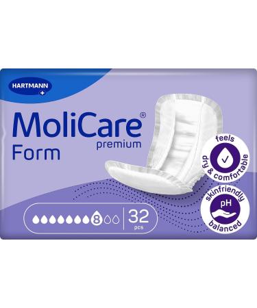Molicare Premium Form 8 Drops for Severe Incontinence | Maximum Safety & Discretion for Men & Women | 4x32 Pieces - Perfect with Molicare Fixing Pants - Buy Online on GoSupps.com