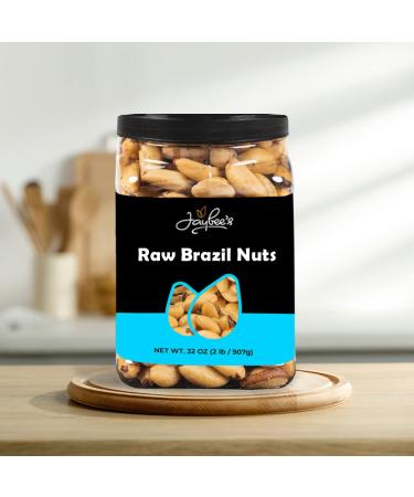 Jaybee's Whole Raw Brazil Nuts - Unsalted (32 Ounces) | Ideal for Healthy Snacking, Baking, and Cooking | Vegan & Kosher Certified - Buy Online on GoSupps.com