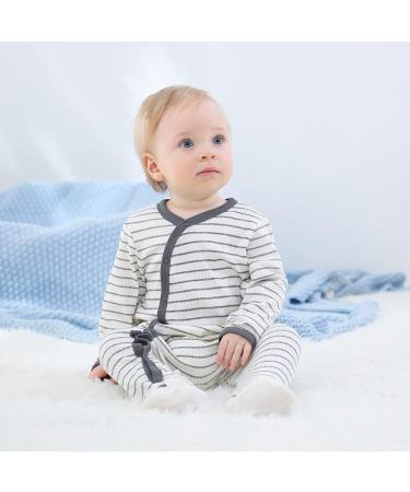 MAMIMAKA Baby Rompers Pajamas Cotton Jumpsuit | 9-12 Months | Long Sleeve Footed Bodysuit Set - Buy Online on GoSupps.com