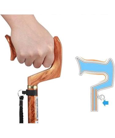 Canes Cane Elderly Crutches Solid Wood Walking Stick Anti Skid Walker Bend 7" Handle Length 88 cm Can Be Truncated As Needed Bathing in Sunlight - Buy Online on GoSupps.com