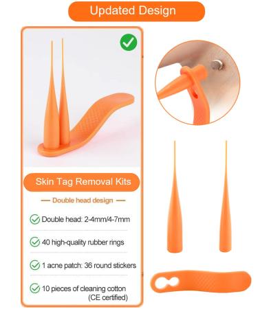 Skin Tag Removal Device Kit for Small to Large Skin Tags (2mm to 7mm) - 2-in-1 Remover Tool with Repair Patches, Removal Bands, and Cleansing Wipes - Buy Online on GoSupps.com