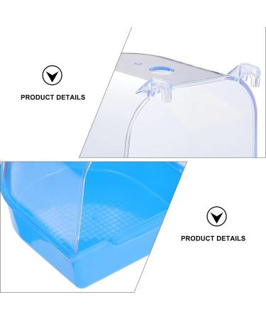 ULTECHNOVO Bird Cage Bath Tub Bird Shower Bathing Accessories Bird Bath for Parakeets Pet Toys Parakeet Cage Budgie Cage Accessories Pet Bird Bath Bird Bath Tub Small Bird Cage For Birds Blue - Buy Online on GoSupps.com