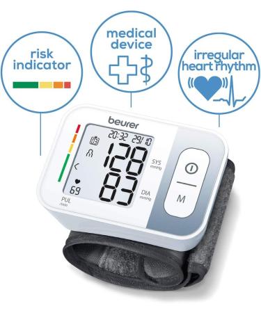 Beurer BC28 Wrist Blood Pressure Monitor with Arrhythmia Detection - Fully Automatic & Certified Medical Device - Buy Online on GoSupps.com