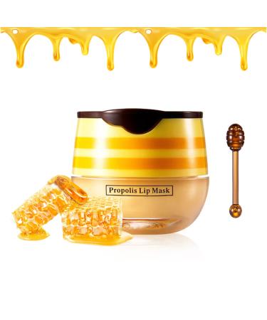 Bee Balm Lip Balm Honey Lip Mask Silky Texture Easy to Absorb  Lip Care Products Honeypot Lip Balm Exfoliates Improves Lip Lines and Beautifying Lip Scrub Honey Lip Balm Sleeping Lip Mask