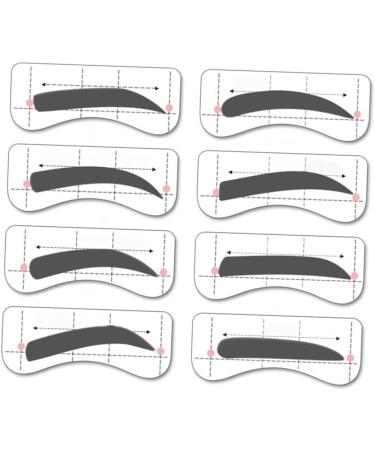 FOMIYES 96 Pairs 8 Eye Shadows Eyebrow Shaper Stencil Molds Kits Eyebrow Stencils Card Conjoined Tool - Buy Online on GoSupps.com