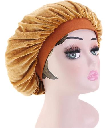 Qianmome Women Velvet Sleep Cap Tjm-414-black | Chemo Beauty Salon Head Cover - Buy Online on GoSupps.com
