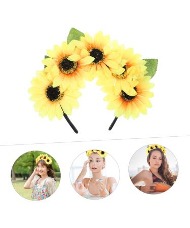 Mikinona Sun Headband Decorative Hairband Sunflower Headband Women Headdress Party Hairband Pattern Headdress Party Hair Clasp Sunflower Hair Hoop Sunflower Hair Clasp - Buy Online on GoSupps.com