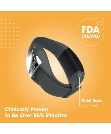 Reliefband Premier Anti-Nausea Wristband for Anxiety, Migraine, Motion Sickness & More | FDA Cleared Drug-Free Relief (Charcoal) - Buy Online on GoSupps.com