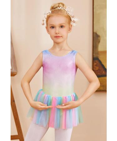 Arshiner Little Girls Sparkly Sequin Ballet Tutu Dress - Rainbow, 6-7 Years - Buy Online on GoSupps.com